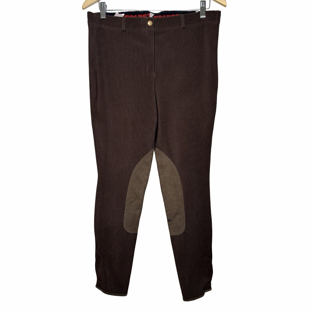 EquiStar Equi Tuff Womens 32 Brown Riding Breeches Knee Patch Equestrian